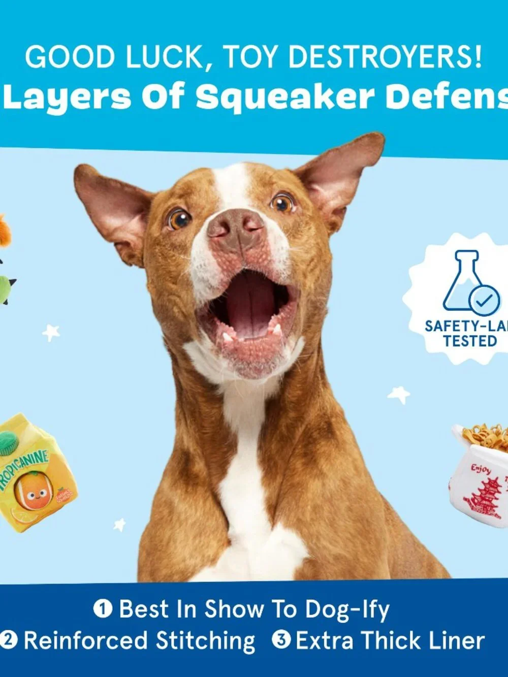 Barkbox Dog Toys  Barkers Dozen Donuts Plush 4 in 1 Multi Part Interactive Dog T